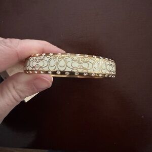 Coach Gold and White Enamel Bracelet